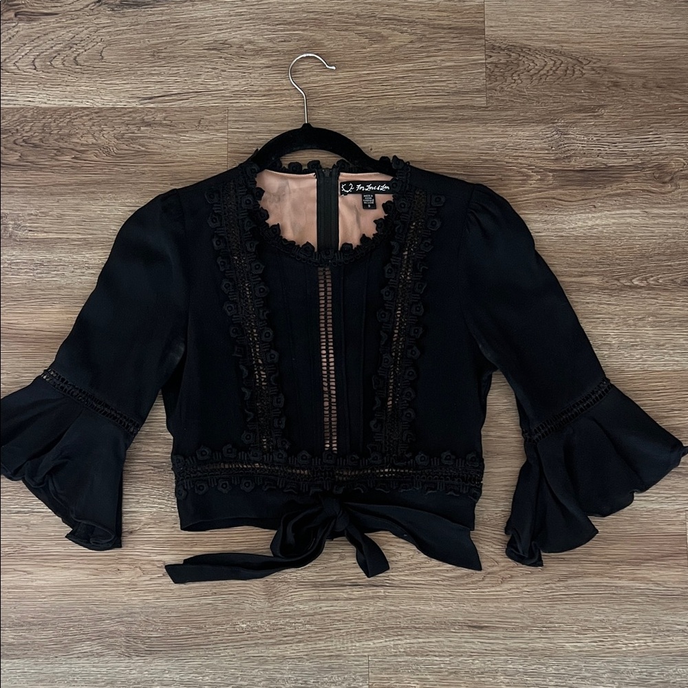 For Love And Lemons Black Lace Women's Blouse
